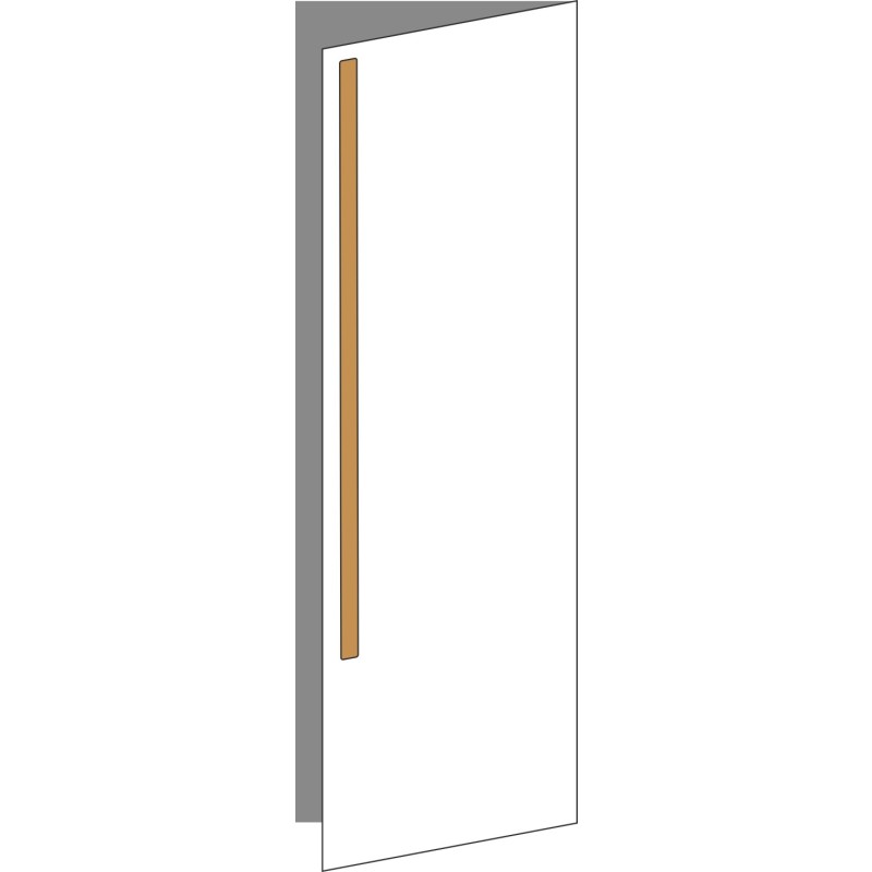 Tür 40x120 rechts, für Unterschränke oder Hochschränke (Griff Oben), ONE_LINE OAK
