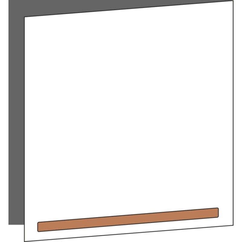 Tür 60x60 rechts, für Oberschränke oder Hochschränke (Griff Unten), ONE_LINE COPPER