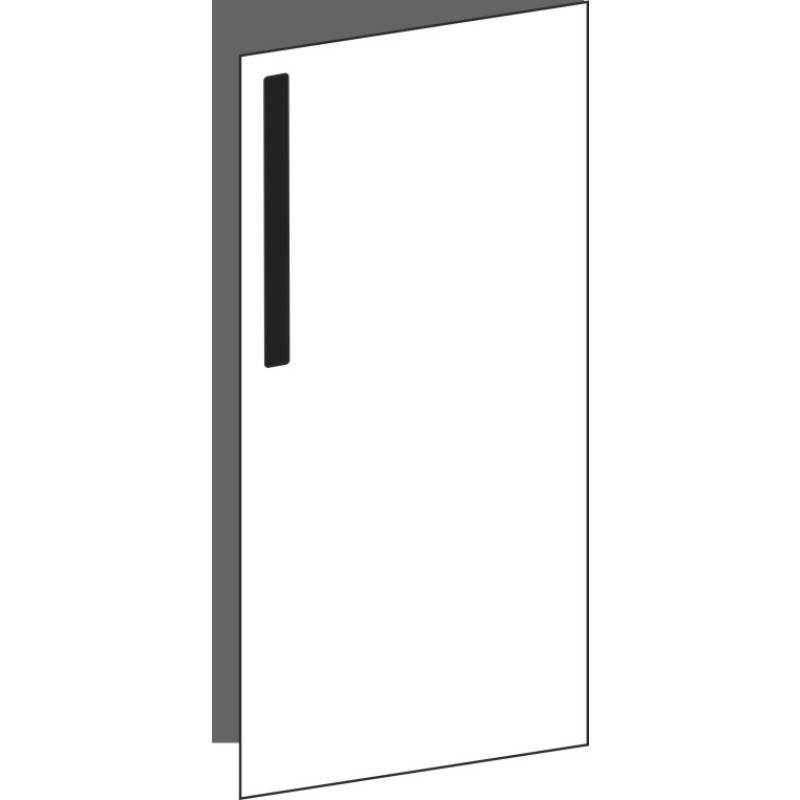 Tür 30x60 rechts, für Unterschränke oder Hochschränke (Griff Oben), ONE_LINE NERO INGO