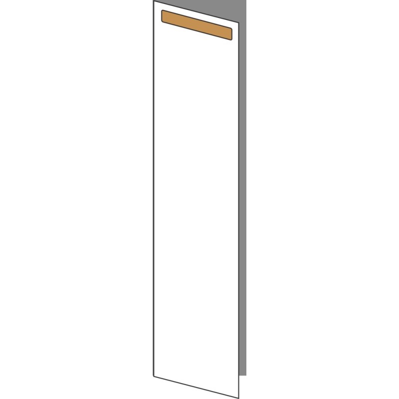 Tür 20x80 links, für Unterschränke oder Hochschränke (Griff Oben), ONE_LINE OAK