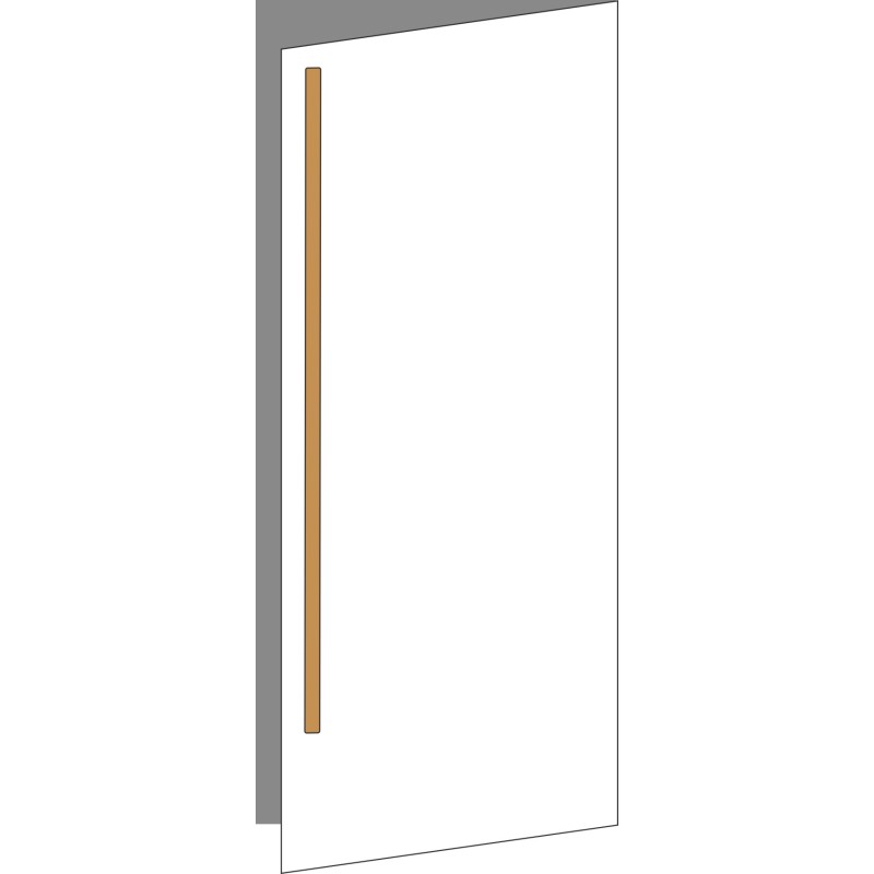 Tür 60x140 rechts, für Unterschränke oder Hochschränke (Griff Oben), ONE_LINE OAK