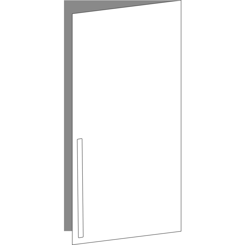 Tür 60x120 rechts, für Oberschränke oder Hochschränke (Griff Unten), ONE_LINE MONO