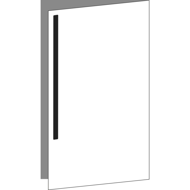 Tür 60x100 rechts, für Unterschränke oder Hochschränke (Griff Oben), ONE_LINE NERO INGO