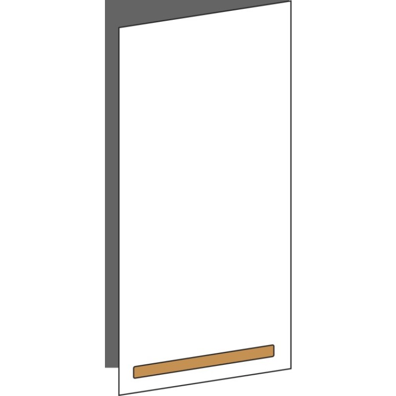 Tür 30x60 rechts, für Oberschränke oder Hochschränke (Griff Unten), ONE_LINE OAK