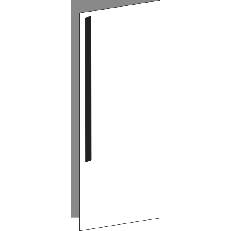 Tür 40x100 rechts, für Unterschränke oder Hochschränke (Griff Oben), ONE_LINE NERO INGO