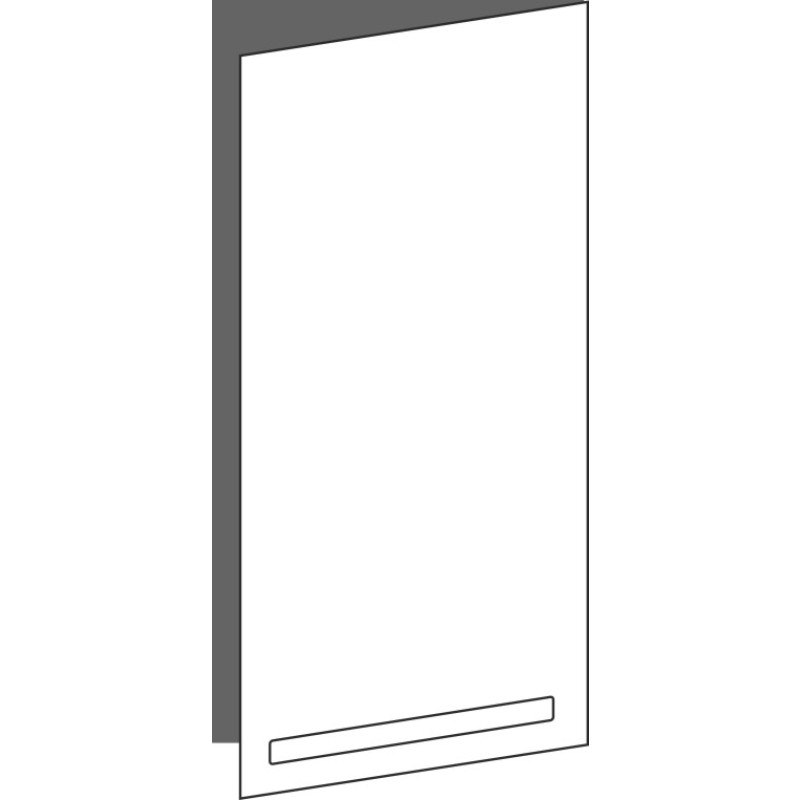 Tür 30x60 rechts, für Oberschränke oder Hochschränke (Griff Unten), ONE_LINE MONO