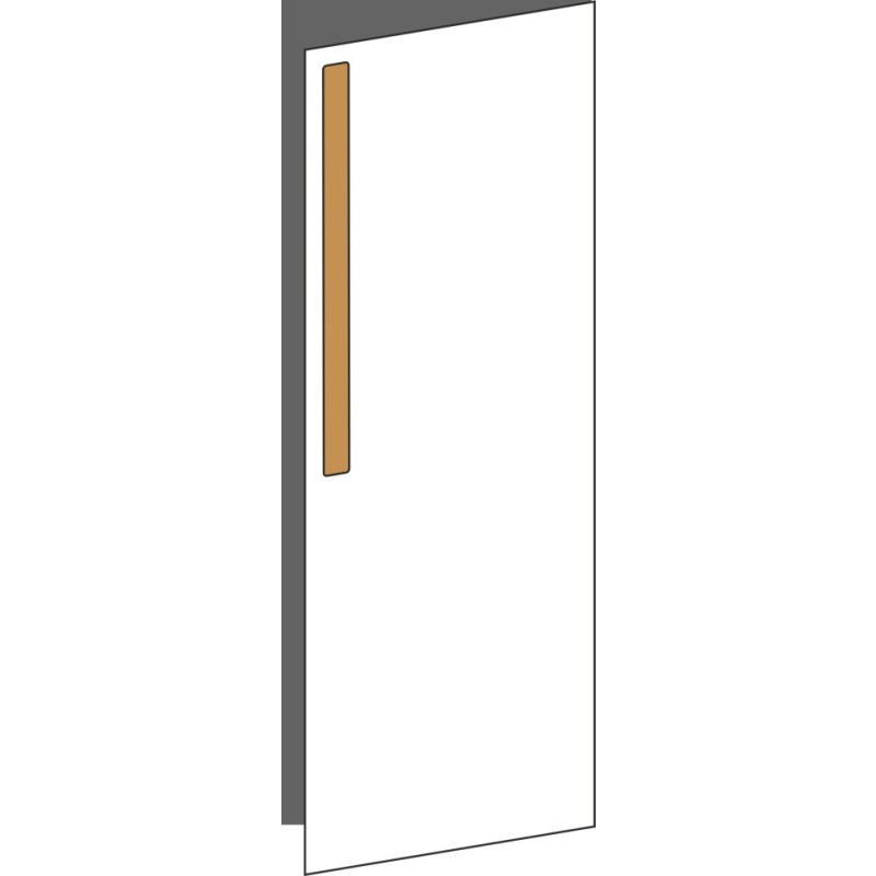 Tür 30x80 rechts, für Unterschränke oder Hochschränke (Griff Oben), ONE_LINE OAK