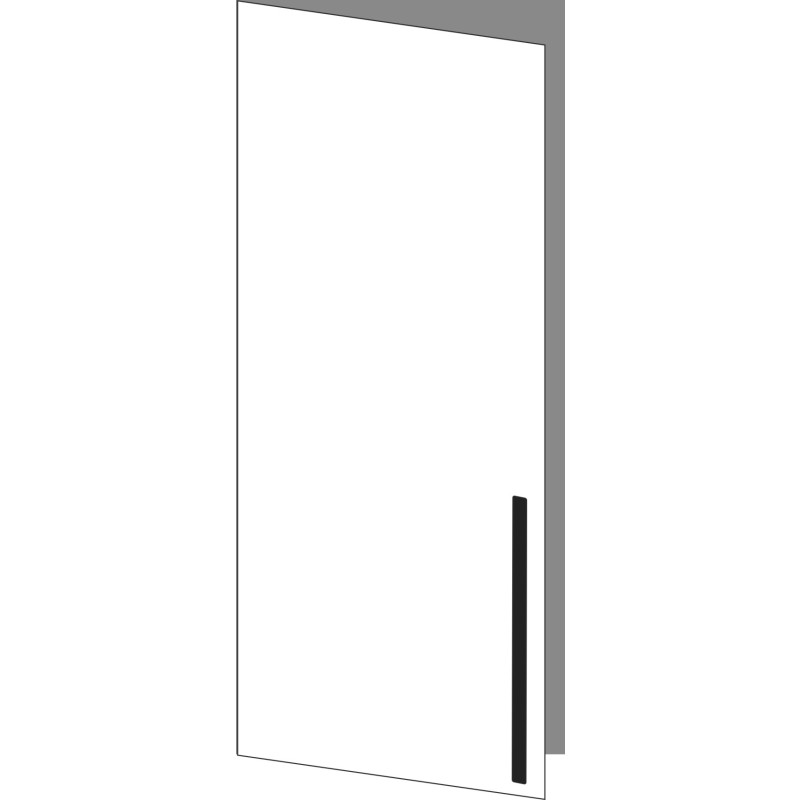 Tür 60x140 links, für Oberschränke oder Hochschränke (Griff Unten), ONE_LINE NERO INGO