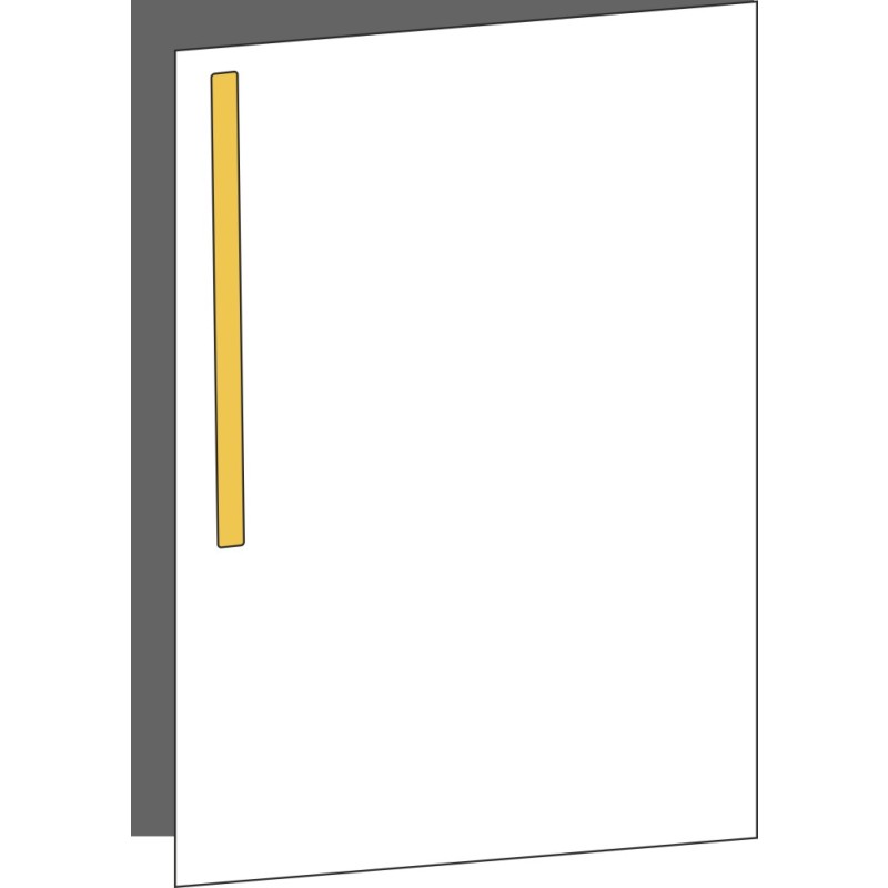 Tür 60x80 rechts, für Unterschränke oder Hochschränke (Griff Oben), ONE_LINE BRASS