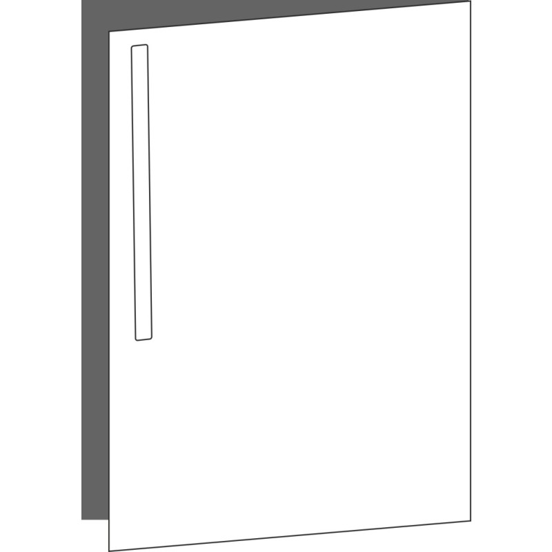 Tür 60x80 rechts, für Unterschränke oder Hochschränke (Griff Oben), ONE_LINE MONO