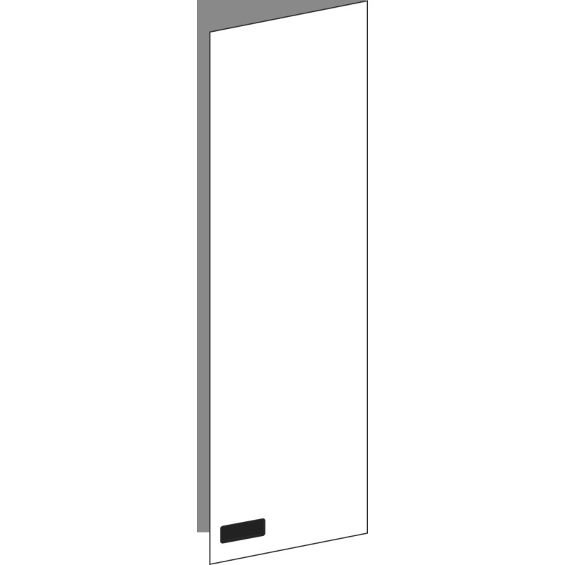 Tür 30x100 rechts, für Oberschränke oder Hochschränke (Griff Unten), ONE NERO INGO