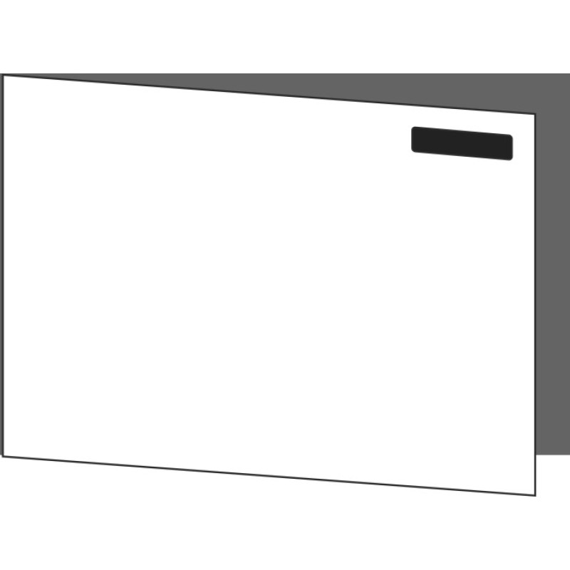 Tür 60x40 links, für Unterschränke oder Hochschränke (Griff Oben), ONE NERO INGO