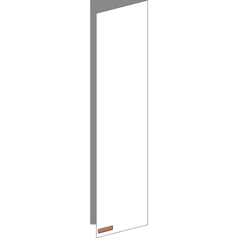 Tür 40x200 rechts, für Oberschränke oder Hochschränke (Griff Unten), ONE COPPER