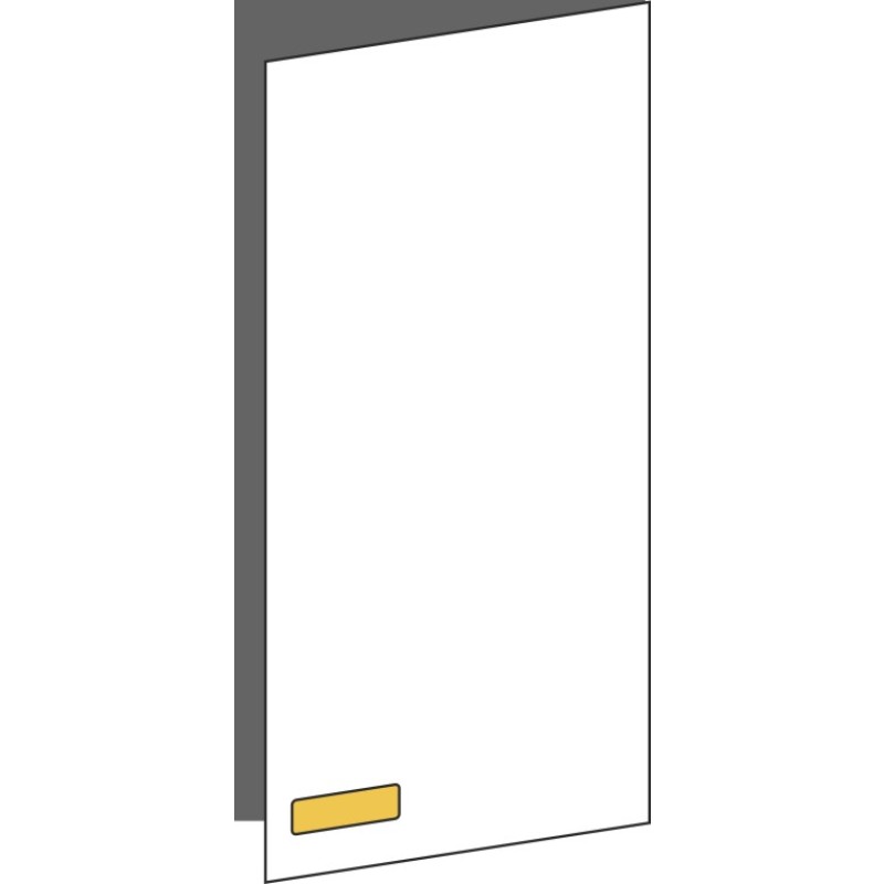 Tür 30x60 rechts, für Oberschränke oder Hochschränke (Griff Unten), ONE BRASS