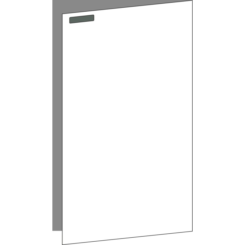 Tür 60x100 rechts, für Unterschränke oder Hochschränke (Griff Oben), ONE VERDE COMMODORO