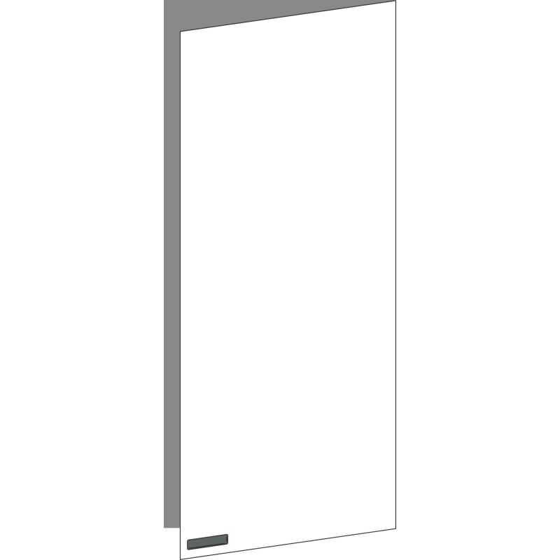 Tür 60x140 rechts, für Oberschränke oder Hochschränke (Griff Unten), ONE VERDE COMMODORO
