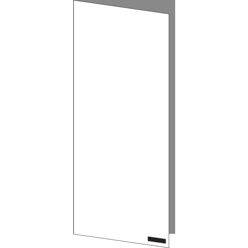 Tür 60x140 links, für Oberschränke oder Hochschränke (Griff Unten), ONE NERO INGO
