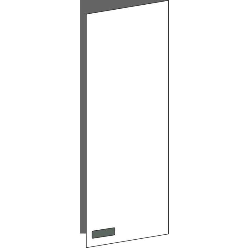 Tür 30x80 rechts, für Oberschränke oder Hochschränke (Griff Unten), ONE VERDE COMMODORO