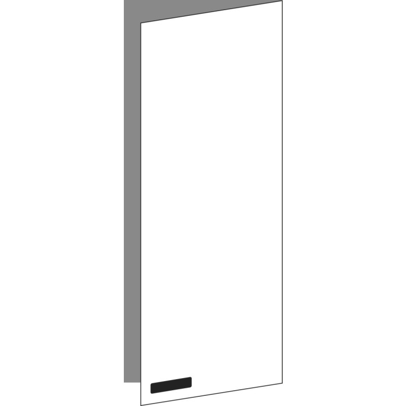 Tür 40x100 rechts, für Oberschränke oder Hochschränke (Griff Unten), ONE NERO INGO