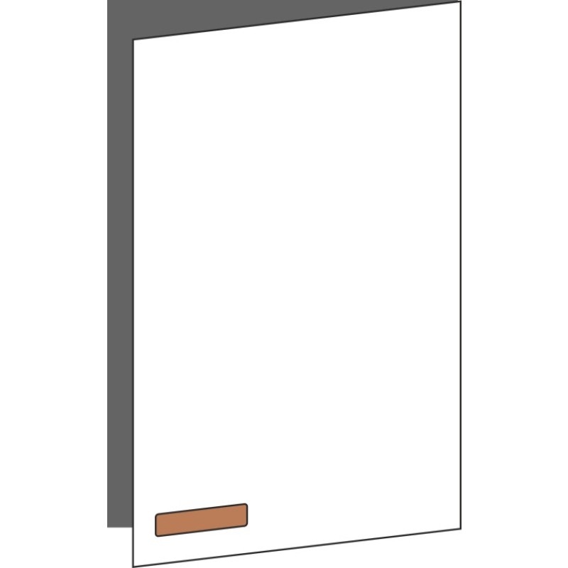 Tür 40x60 rechts, für Oberschränke oder Hochschränke (Griff Unten), ONE COPPER