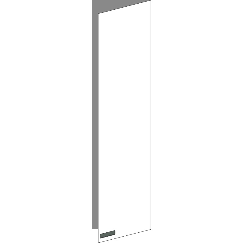 Tür 40x200 rechts, für Oberschränke oder Hochschränke (Griff Unten), ONE VERDE COMMODORO