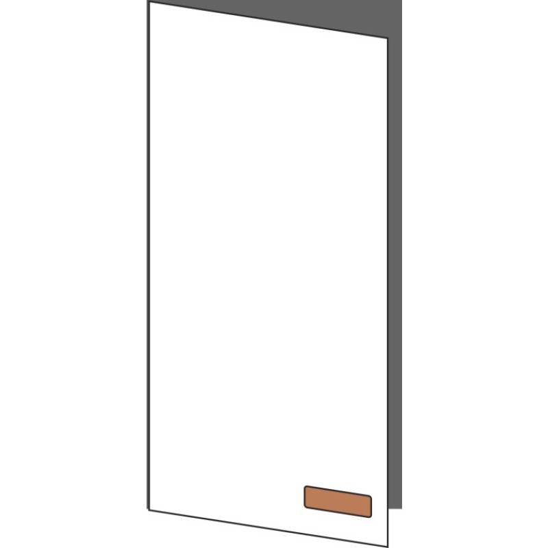 Tür 30x60 links, für Oberschränke oder Hochschränke (Griff Unten), ONE COPPER