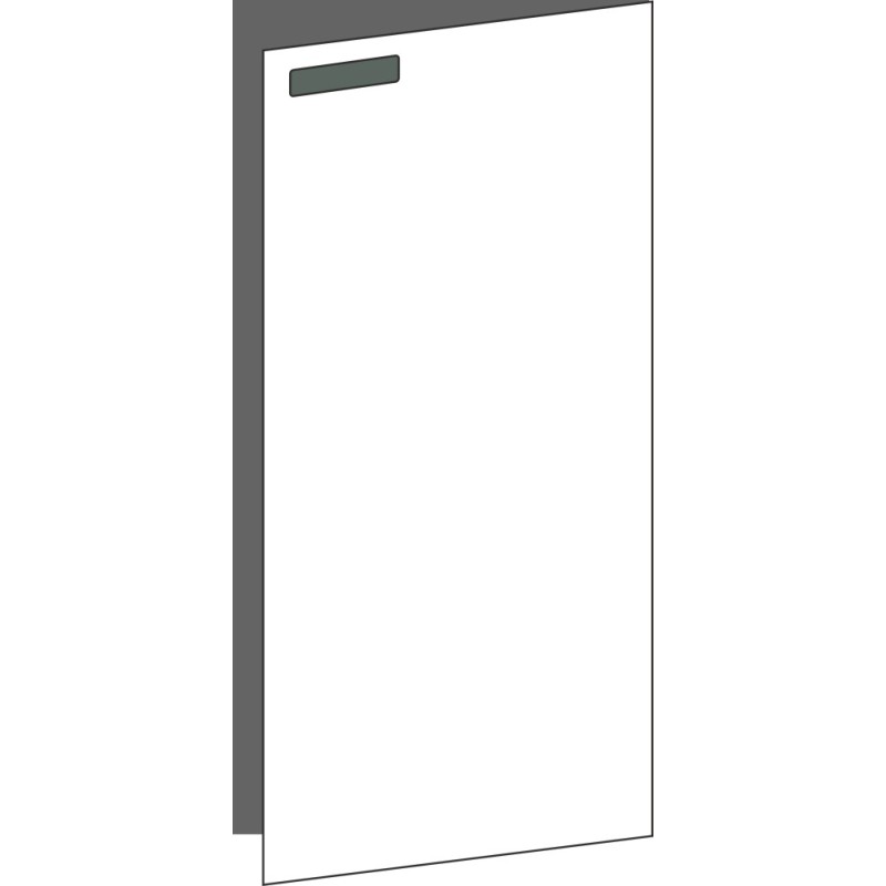 Tür 40x80 rechts, für Unterschränke oder Hochschränke (Griff Oben), ONE VERDE COMMODORO