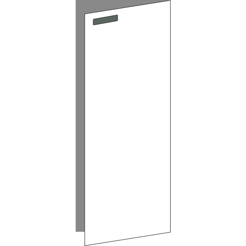 Tür 40x100 rechts, für Unterschränke oder Hochschränke (Griff Oben), ONE VERDE COMMODORO