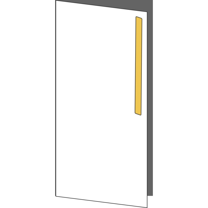 Tür 40x80 links, für Unterschränke oder Hochschränke (Griff Oben), ONE_LINE GOLD