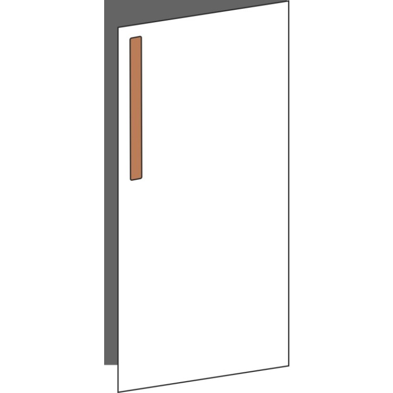 Tür 30x60 rechts, für Unterschränke oder Hochschränke (Griff Oben), ONE_LINE COPPER