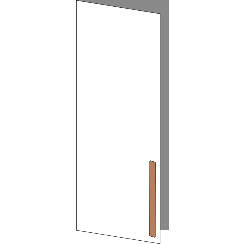 Tür 40x100 links, für Oberschränke oder Hochschränke (Griff Unten), ONE_LINE COPPER