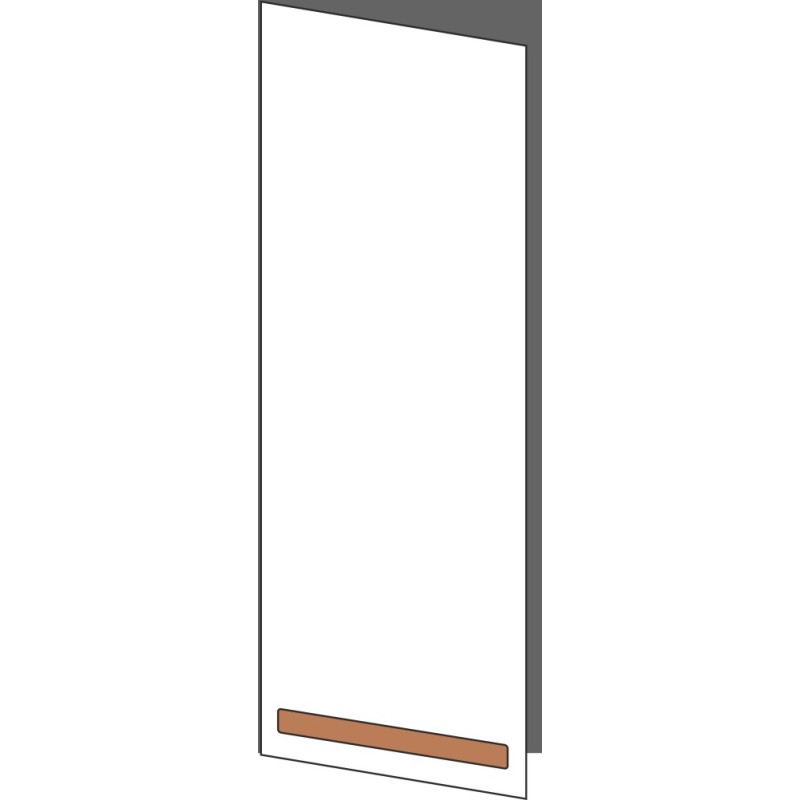 Tür 30x80 links, für Oberschränke oder Hochschränke (Griff Unten), ONE_LINE COPPER