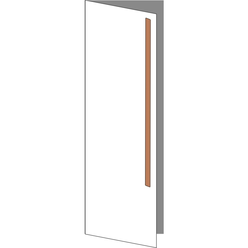 Tür 40x120 links, für Unterschränke oder Hochschränke (Griff Oben), ONE_LINE COPPER
