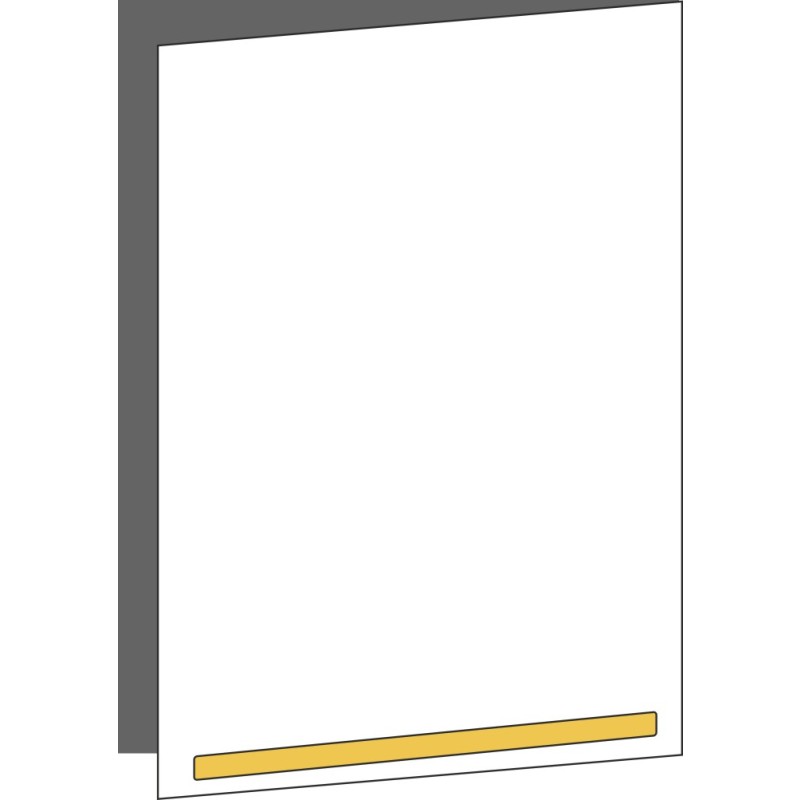 Tür 60x80 rechts, für Oberschränke oder Hochschränke (Griff Unten), ONE_LINE GOLD