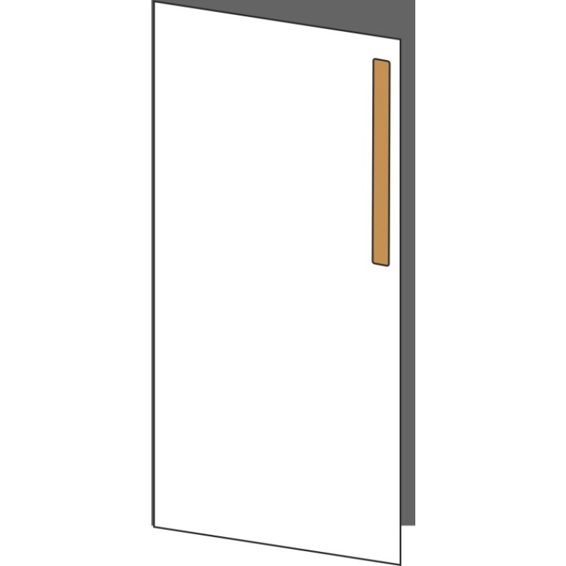 Tür 30x60 links, für Unterschränke oder Hochschränke (Griff Oben), ONE_LINE OAK