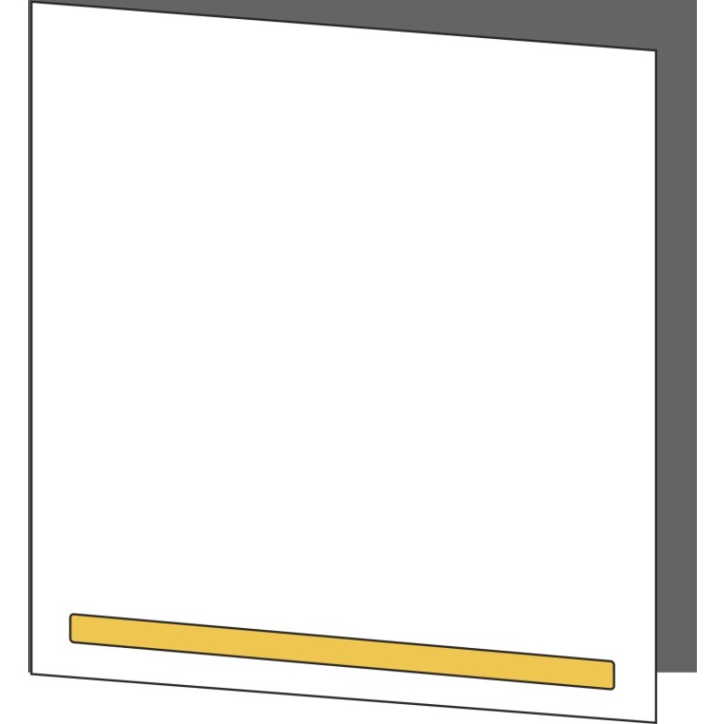 Tür 60x60 links, für Oberschränke oder Hochschränke (Griff Unten), ONE_LINE GOLD