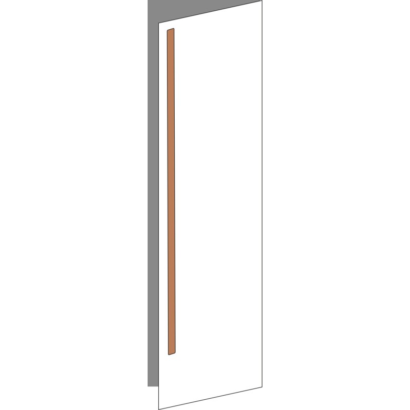 Tür 40x140 rechts, für Unterschränke oder Hochschränke (Griff Oben), ONE_LINE COPPER