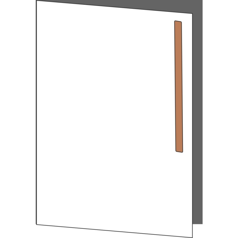 Tür 60x80 links, für Unterschränke oder Hochschränke (Griff Oben), ONE_LINE COPPER
