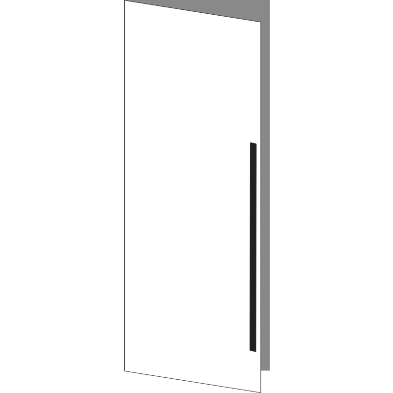 Tür 60x200 links, für Oberschränke oder Hochschränke (Griff Unten), ONE_LINE NERO INGO