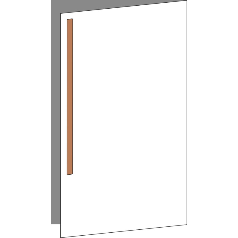 Tür 60x100 rechts, für Unterschränke oder Hochschränke (Griff Oben), ONE_LINE COPPER