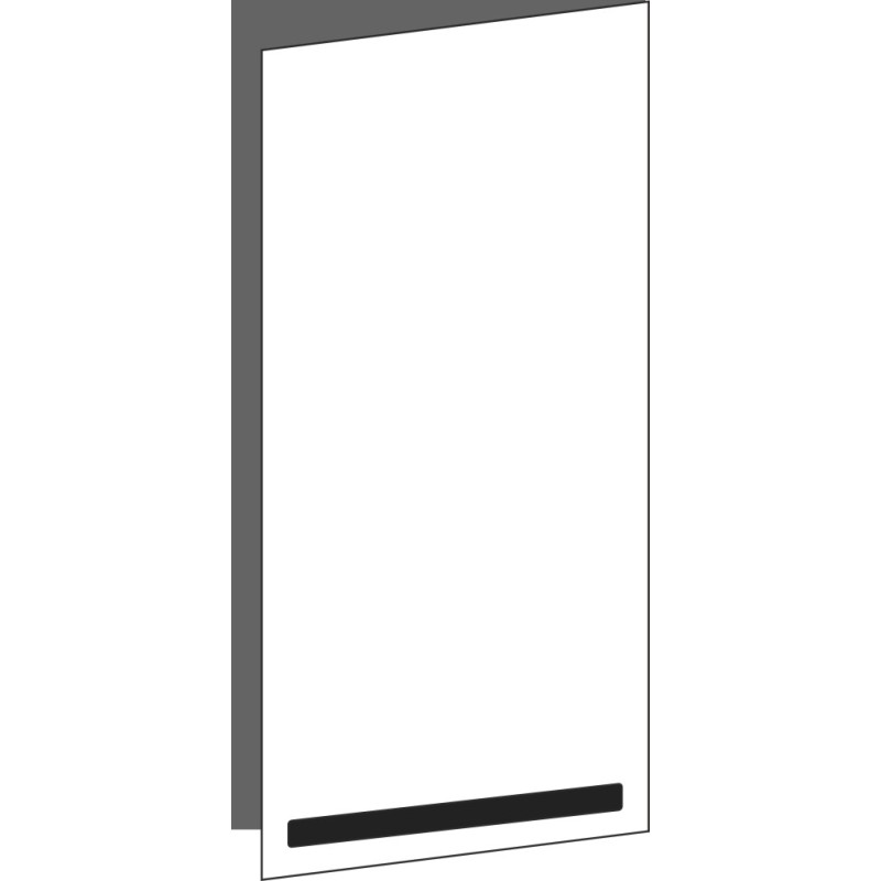 Tür 40x80 rechts, für Oberschränke oder Hochschränke (Griff Unten), ONE_LINE NERO INGO