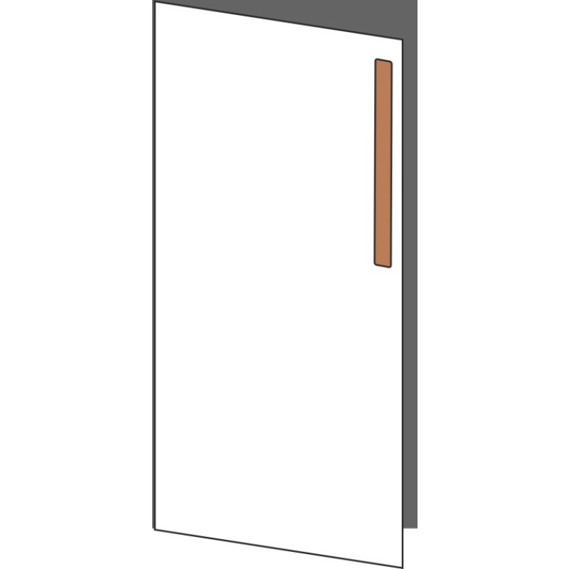 Tür 30x60 links, für Unterschränke oder Hochschränke (Griff Oben), ONE_LINE COPPER