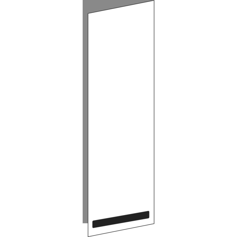 Tür 30x100 rechts, für Oberschränke oder Hochschränke (Griff Unten), ONE_LINE NERO INGO