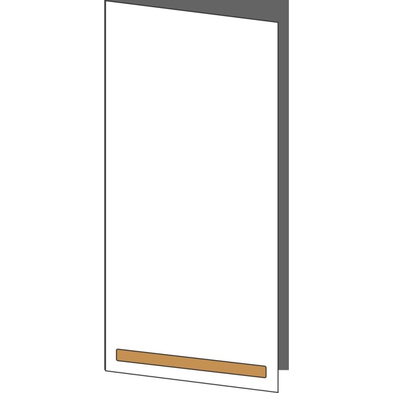 Tür 40x80 links, für Oberschränke oder Hochschränke (Griff Unten), ONE_LINE OAK
