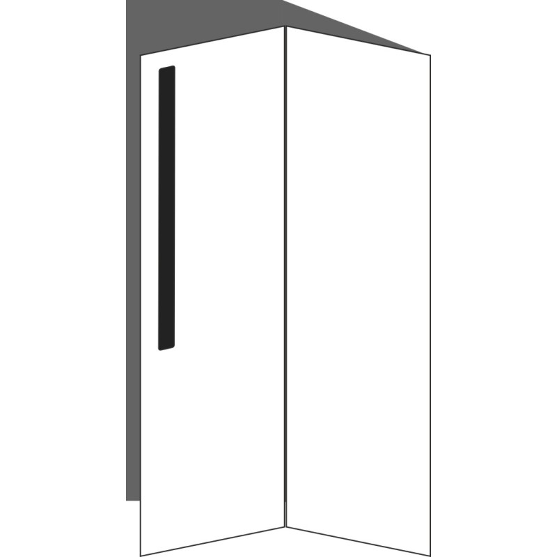 Tür Eckschrank 26x80 rechts, für Eckschränke (2ST), ONE_LINE NERO INGO (2 Stück)