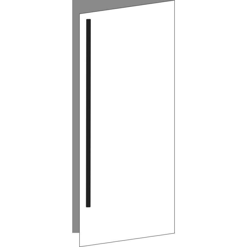 Tür 60x140 rechts, für Unterschränke oder Hochschränke (Griff Oben), ONE_LINE NERO INGO