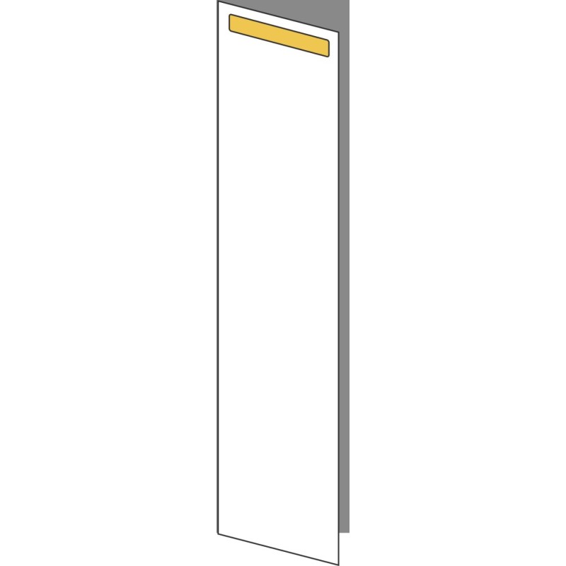 Tür 20x80 links, für Unterschränke oder Hochschränke (Griff Oben), ONE_LINE BRASS