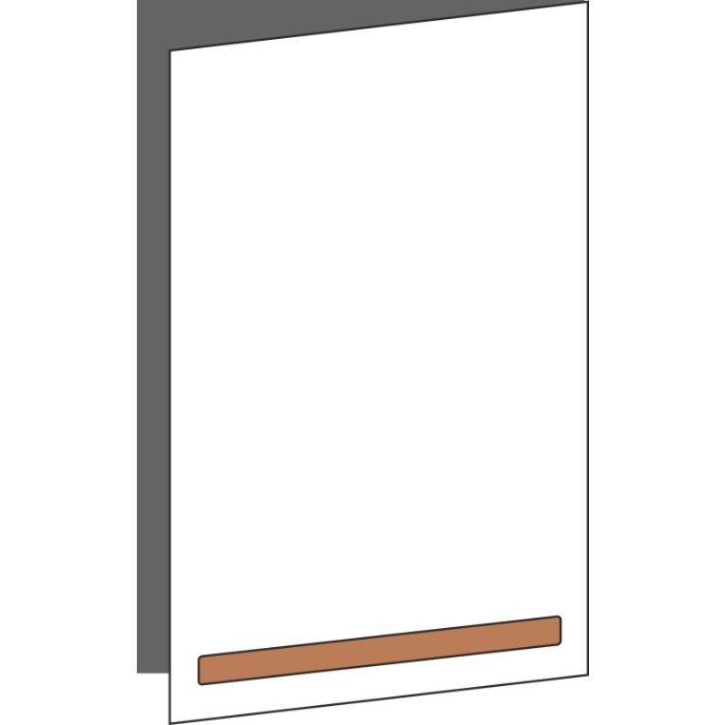 Tür 40x60 rechts, für Oberschränke oder Hochschränke (Griff Unten), ONE_LINE COPPER
