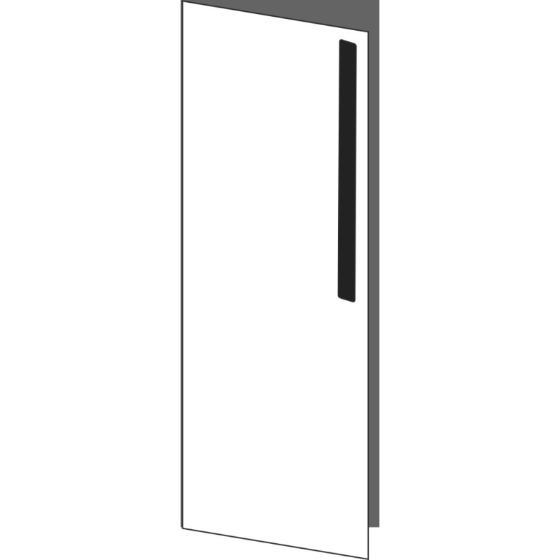 Tür 30x80 links, für Unterschränke oder Hochschränke (Griff Oben), ONE_LINE NERO INGO