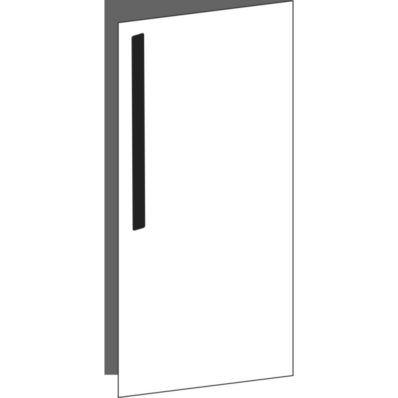 Tür 40x80 rechts, für Unterschränke oder Hochschränke (Griff Oben), ONE_LINE NERO INGO